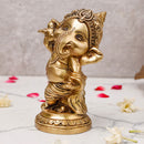 Brass Ganesh Murti | Baby Dancing Design | 14 cm