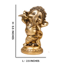 Brass Ganesh Murti | Baby Dancing Design | 14 cm