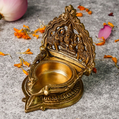 Brass Diya Oil Lamp | Gold | 10 cm