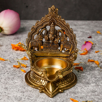 Brass Diya Oil Lamp | Gold | 10 cm