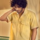 Organic Cotton Shirt for Men | Yellow | Half Sleeves