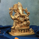 Brass Astha Vinayaka Ganesha Idol | Gold