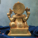 Brass Astha Vinayaka Ganesha Idol | Gold