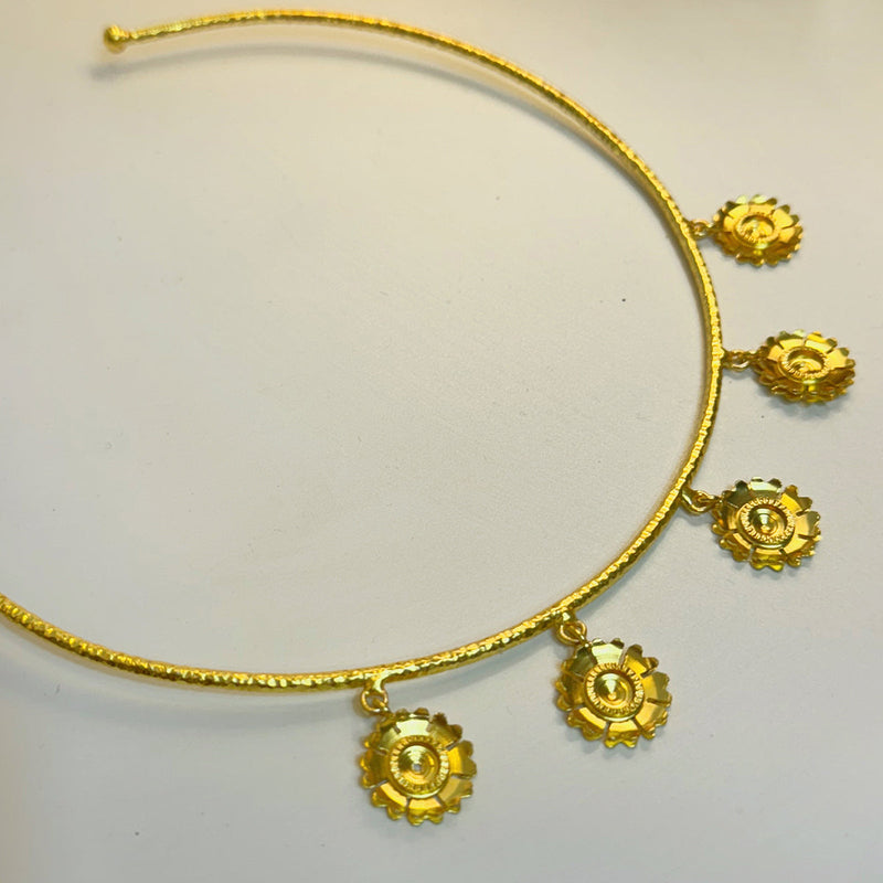 Brass Choker Necklace | Gold Tone