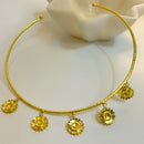 Brass Choker Necklace | Gold Tone