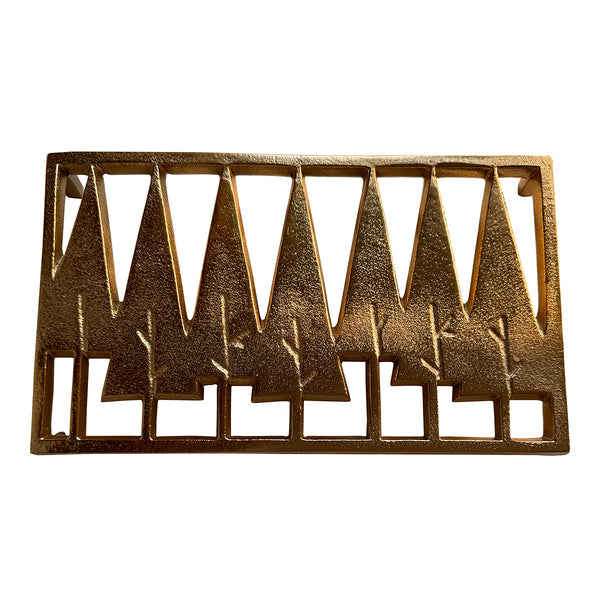 Metal Trivet Pot Holder | Rectangle Shape | Gold | 25 cm