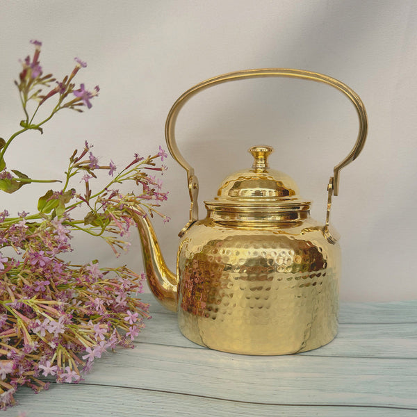 Brass Tea Kettle | Gold | 1 L