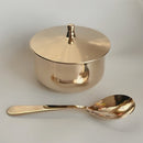 Bronze Serving Bowl Set | with Ladles | Gold | 6 Pcs