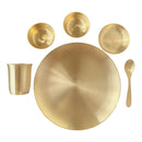 Bronze Thali Set | Kansa Gold | 6 Pcs