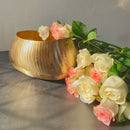 Metal Vase | Boat Shape | Gold | 13 cm