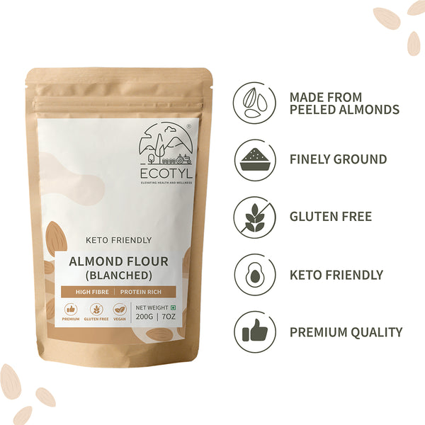 Almond Flour (Blanched) | Gluten Free | Keto Friendly | 200 g