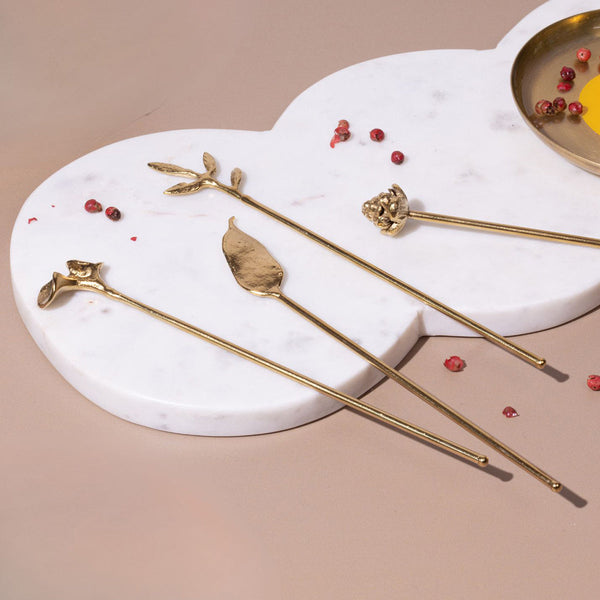 Festive Gifts | Brass Cocktail Stirrer | Gold | Set of 4