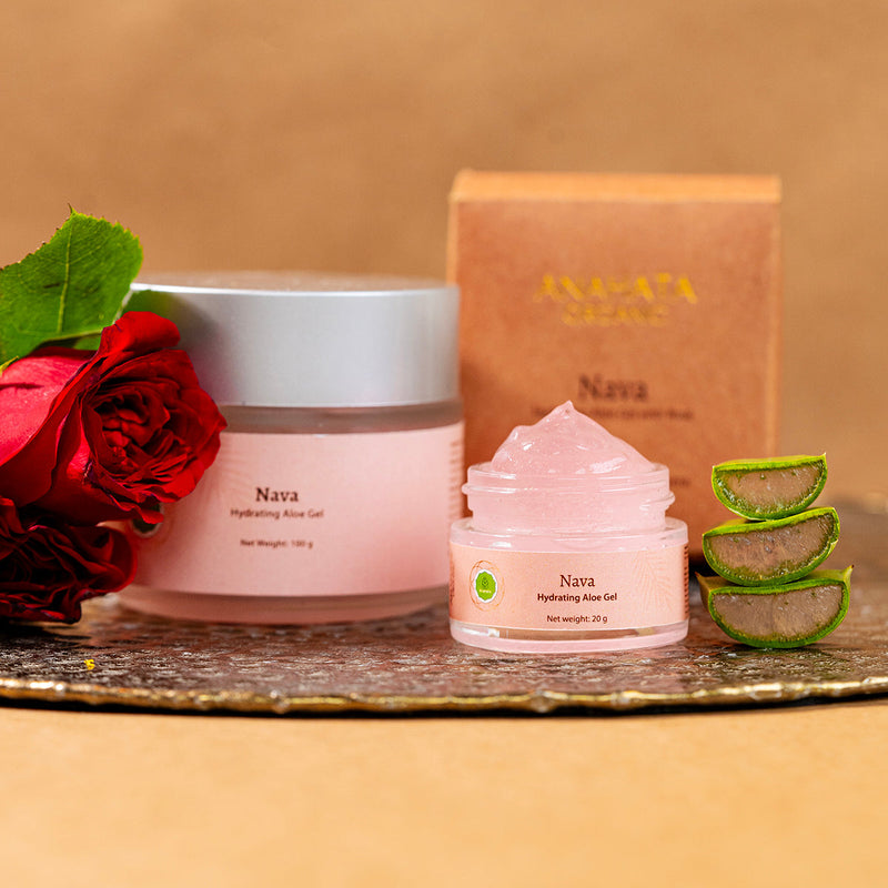 Aloevera gel | Fresh Aloe Vera & Rose | Hydrates The Skin | 100 g