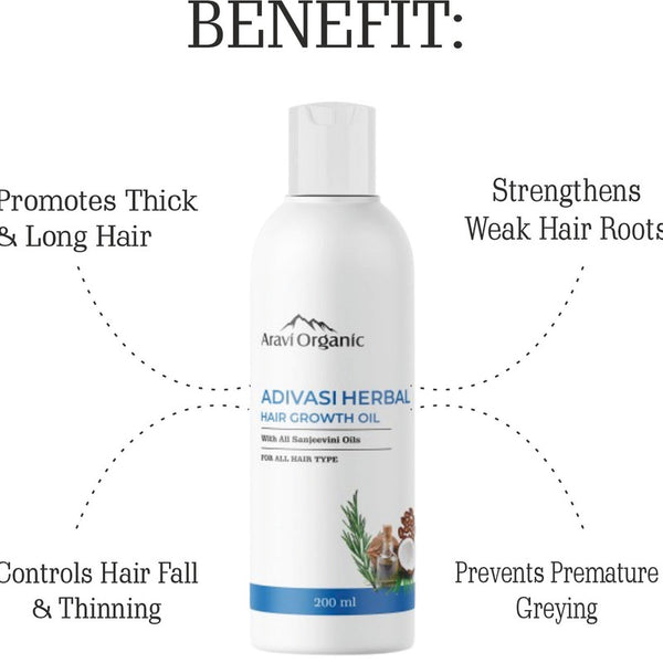 Adivasi Herbal Hair Oil | Hair Growth & Nourish Scalp | 200 ml