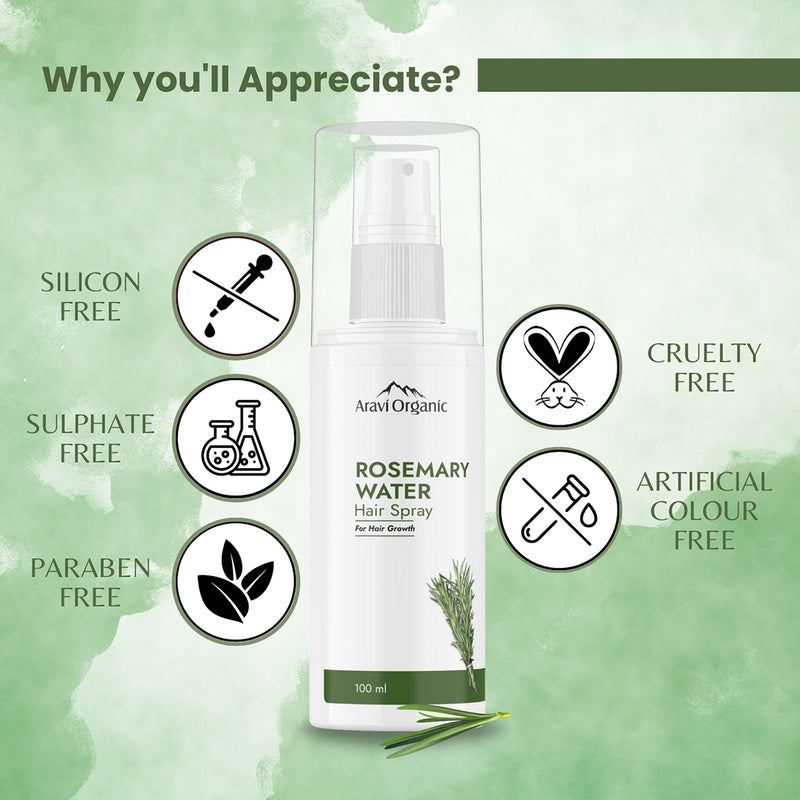 Rosemary Water Hair Spray | Hair Growth | 100 ml.