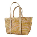 Natural Grass Tote Bag | Water Reed | Beige & Yellow