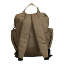 Baby Diaper Bag Backpack | Recyled Nylon & Vegan Leather | Beige
