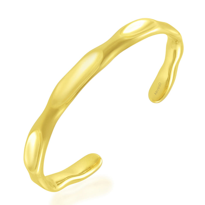 Molten Hand-Cuff Bangle | 18K Gold Plated