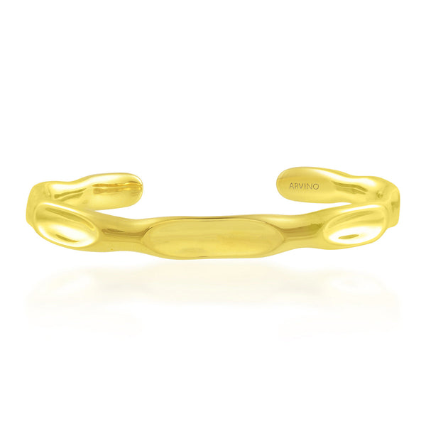 Molten Hand-Cuff Bangle | 18K Gold Plated