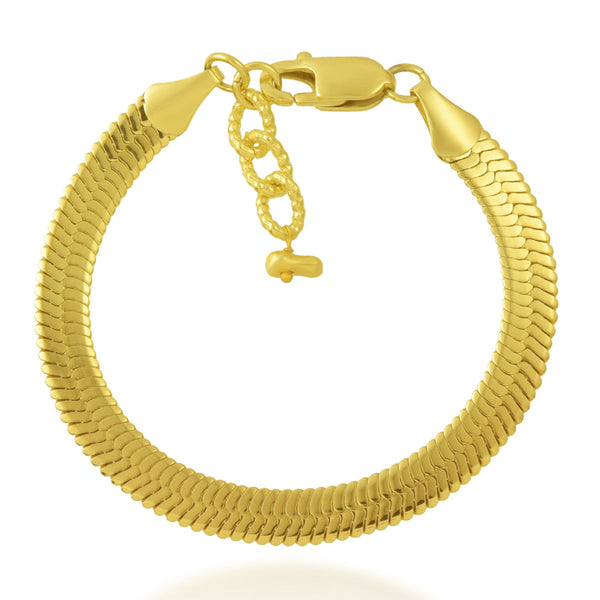 Snake Chain Bracelet for Women | 18K Gold Plated