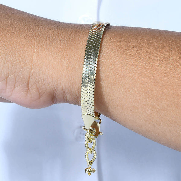 Snake Chain Bracelet for Women | 18K Gold Plated