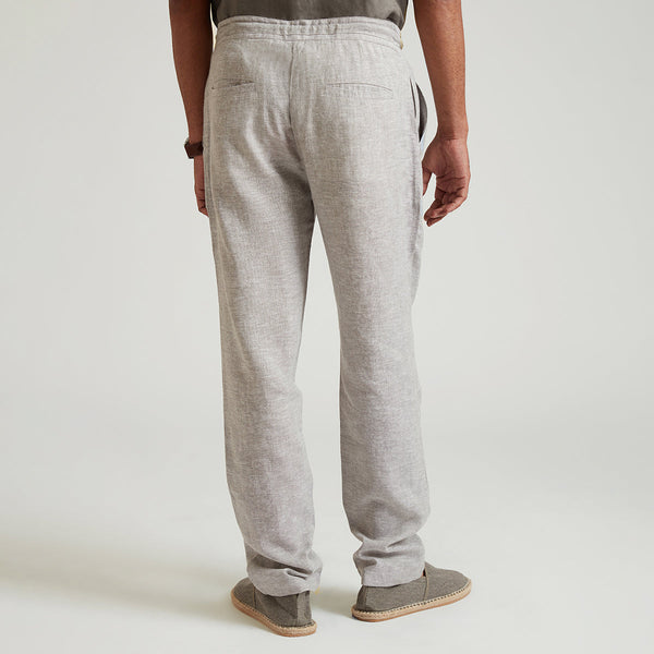 Organic Linen Lounge Pants for Men | Relaxed-Fit | Grey