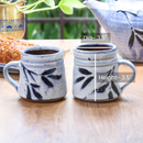 Studio Pottery Ceramic Mugs | Set of 2 | Blue