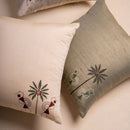 Silk Cushion | Tribal Tales | Pista Green | 46 x 46 cm