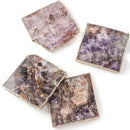 Amethyst Coaster Set | Polished Edges | Purple | Set Of 4