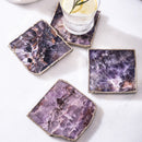 Amethyst Coaster Set | Polished Edges | Purple | Set Of 4