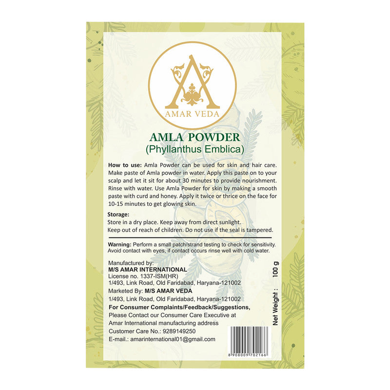 Amla Powder | Hair Growth & Improve Hair Health | No Preservatives | 100 g