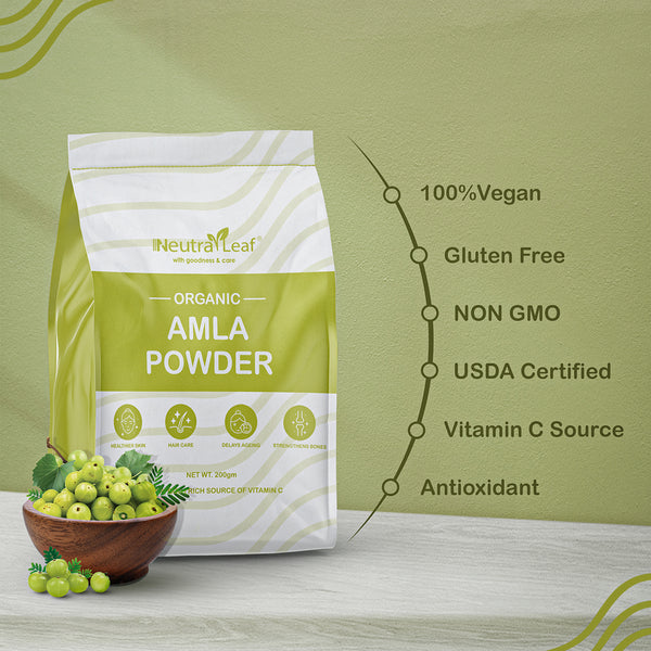 Organic Amla Powder | Vitamin C | Hair Growth & Improve Hair Health | 200 g