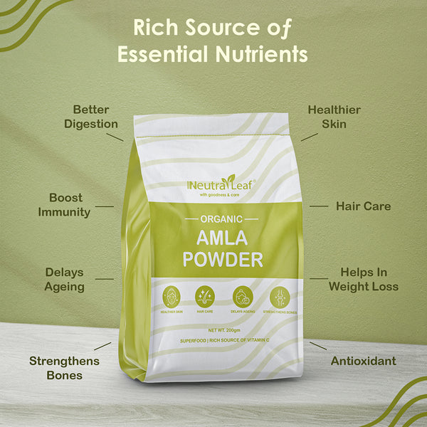 Organic Amla Powder | Vitamin C | Hair Growth & Improve Hair Health | 200 g