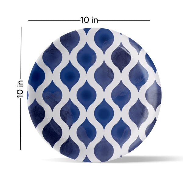 Ceramic Wall Plate | Indigo Dreamscape | Blue & White | 10 inches