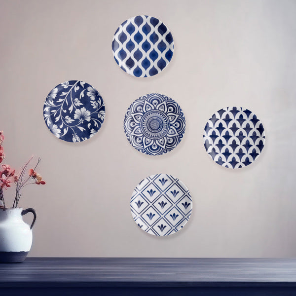 Ceramic Wall Plate | Indigo Dreamscape | Blue & White | 10 inches