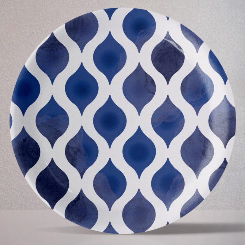 Ceramic Wall Plate | Indigo Dreamscape | Blue & White | 10 inches