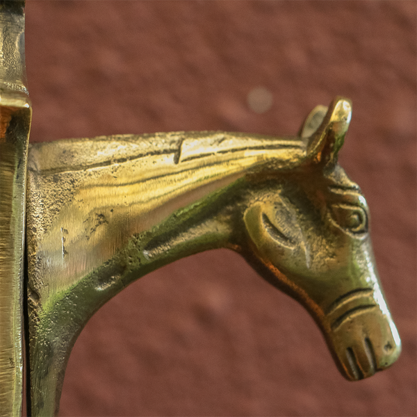 Brass Horse Hook | Golden.