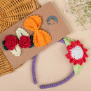 Cotton Hair Accessories for Girls | Hairband & Clips | Floral Design | Multicolour