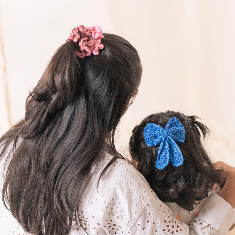 Cotton Hair Accessories for Girls | Bow & Scrunchies | Multicolour