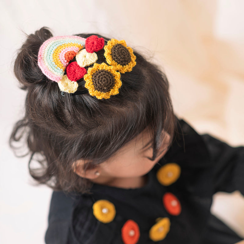 Cotton Hair Clips for Girls | Multicolour