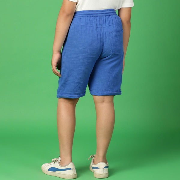 Cotton Bermuda Shorts | Blue