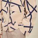 Cotton Chambray Jacket for Men | Hand-Block Printed | Beige