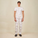 Cotton Knit T-Shirt for Men | Geometric Pattern | Ivory