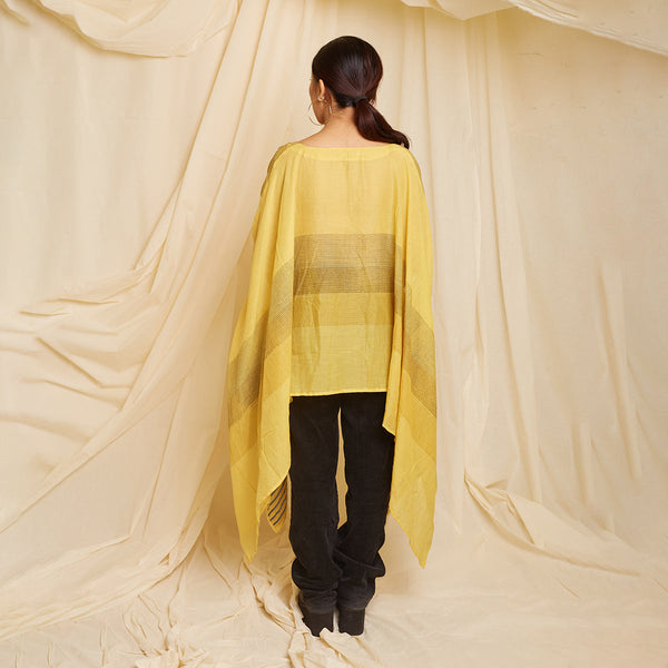 Cotton Kaftan for Women | Hand block Printed | Yellow