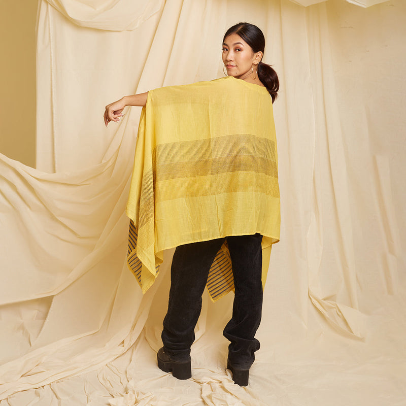 Cotton Kaftan for Women | Hand block Printed | Yellow