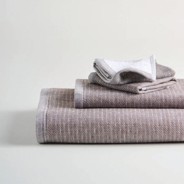 Bamboo Cotton Towel Set | Terry Cloth | Light Peat Grey | Set of 4