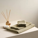 Bamboo Cotton Towel Set | Waffle Design | Moss Green | Set of 4