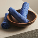 Cotton Towel Set | Waffle Design | Cobalt Blue | Set of 4