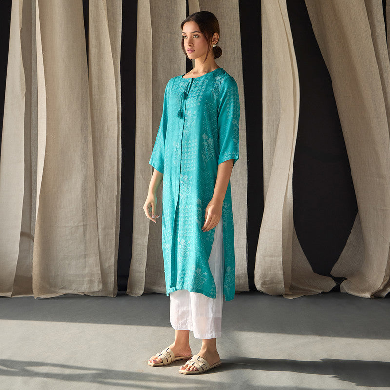 Ecovero Kurta For Women | Printed | Blue