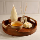 Wooden Tray | Serving Tray | Mango Wood  | Curvy | 30.5x30.5x5.0 cm